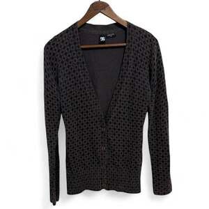DC Shoes Women's Geometric Pattern Button-Down V-Neck Cardigan Sweater